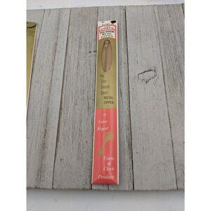 Vintage J&P Coats Neck Opening Metal Zipper 22" Temple Gold 83-B